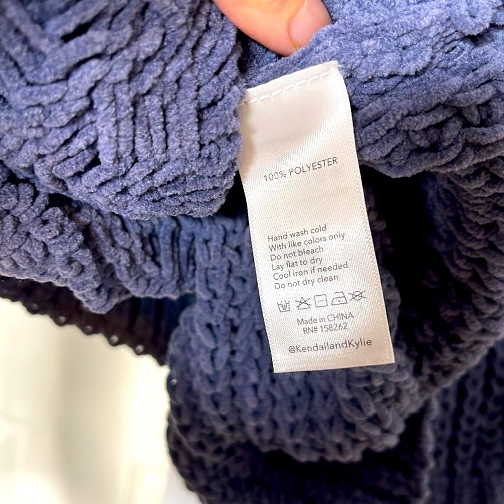 Kendal + Kylie cable knit textured turtleneck m - Picture 6 of 8
